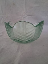Fruit Cutter Ice Corolla Bowl Water Green Glass Luminarc