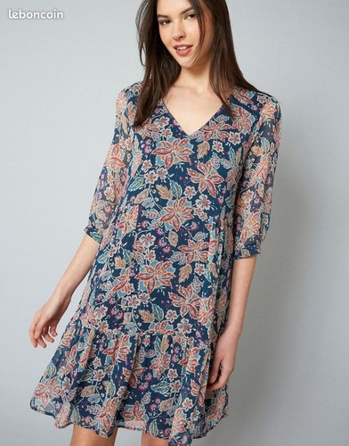 Robe courte imprimé fleurs - imprimé,