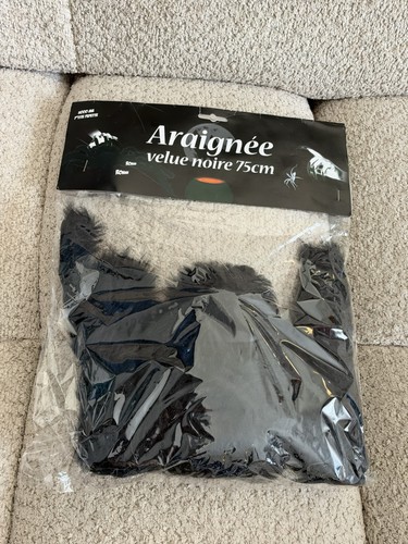 Araignée velue noire cm - velue,