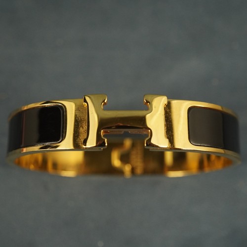 Hermès gold tone black - hermès,