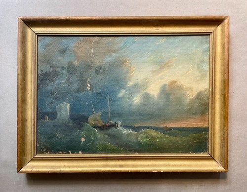 Marine huile sur toile - huile,