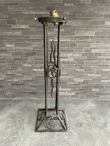 Ancien pied lampe fer - lampe,