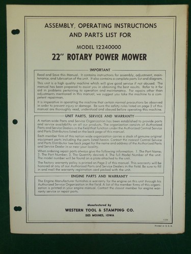 Western tool rotary mower - western,