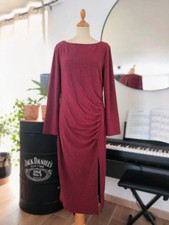 Robe longue bordeaux en