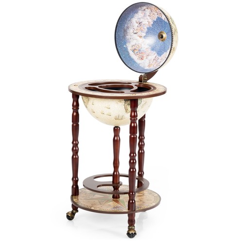 Wood globe wine bar stand - bar,