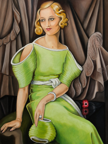 Robe verte tableau - robe, verte,