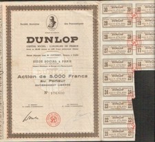 Pneus DUNLOP, 1è édition (U)