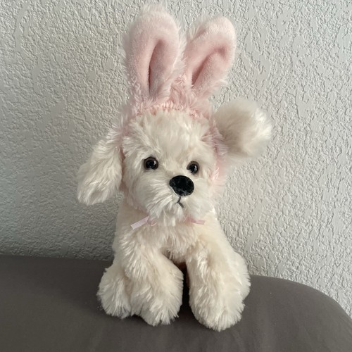 Peluche chien blanc avec - chien,