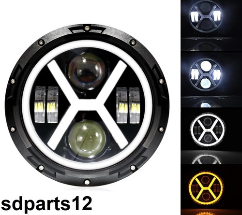Phare avant led rond 60w - led, 7"