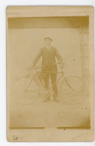 Photo card man poses - card,, a