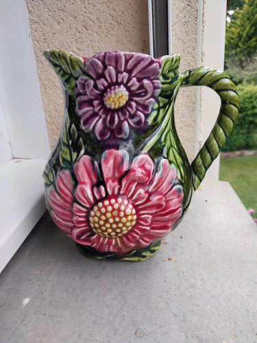 Pichet dahlias barbotine - pichet,