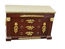 COFFRE A BIJOUX MEUBLE COMMODE MINIATURE DU BUREAU DE NAPOLEON AIGLE POUPÉE
