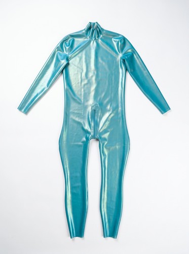 Neuf catsuit latex turquoise - -,