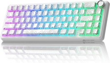 Clavier Attack Shark X65PRO HE Wireless Rapid Trigger, QWERTY, blanc