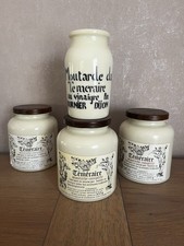 Lot of old mustard pots Le Téméraire - sandstone