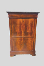 secrétaire Louis Philippe en placage d'acajou dessus marbre . XIX siècle.