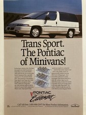 1990 Pontiac Trans Sport SE Minivan Print Ad