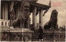 PC CAMBODIA PNOM-PENH PAGODE DU PNOM MONSTRES DE PIERRE (a64200)