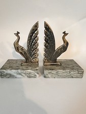 serre livres art déco Paon Bronze