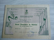 retro-collection-old elementary swimming patent-ffn-algiers 27,9,1958