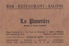 OLD PAPER BUSINESS CARD LA PANETIERE BAR RESTAURANT ANGERVILLE 91