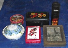 LOT DE 6 ANCIENNES BOITES METALLIQUES