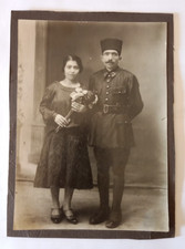 PHOTO mariage couple Soldat régiment uniforme militaire zouave spahis ancien