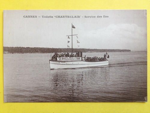 Cpa cannes bateau vedette - bateau,