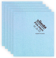 Vileda Professional | PVA Microfiber Cloth | All Purpose pack of 5, Blue