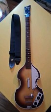 Rock Band Beatles Hofner Bass Guitar With Strap Wireless XBGTS3 Xbox 360 Tested