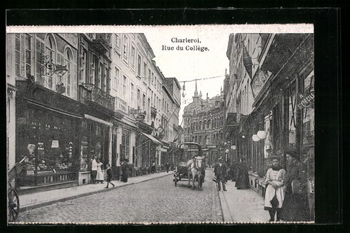 Cpa charleroi rue college - du,