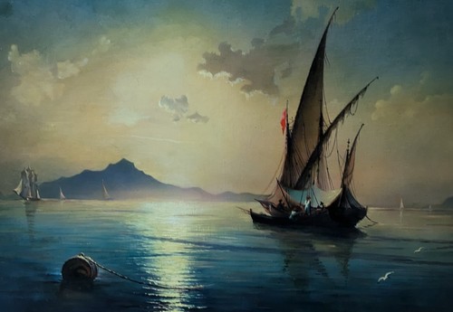 Peinture ancienne huile sur