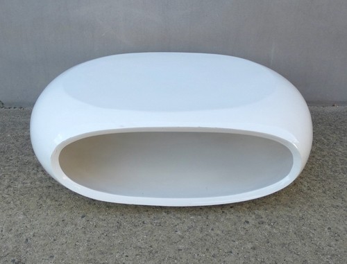 Table basse laquée blanche