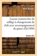 Lecons manuscrites de solfege