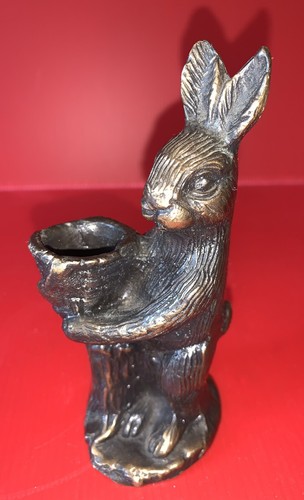 Bronze rabbit basket - bronze,
