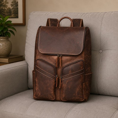 Geniune leather backpack - geniune,