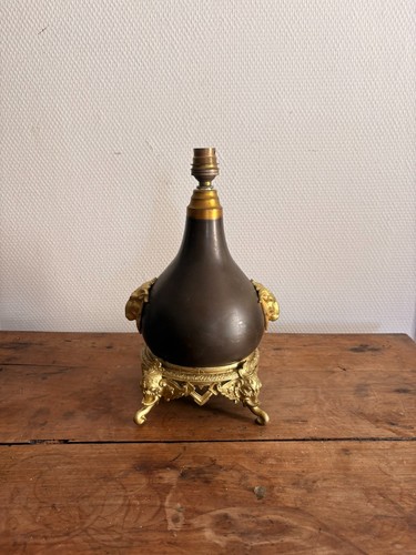 Ancien pied lampe métal - ancien,