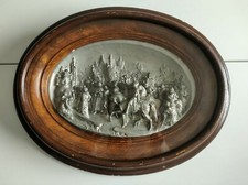 Justin Mathieu High Relief Elliptical Medallion Saint Louis Napoleon Silver