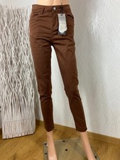 Pantalon coton slim  brun cappuccino souple confortable Deeluxe - 36