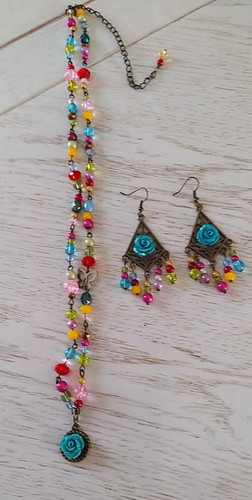 Parure collier boucles - collier,