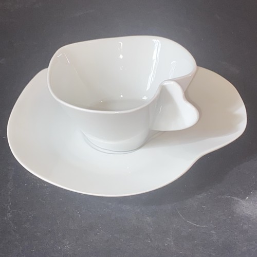 Tasse soucoupe café cœur - et,