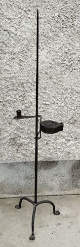 Ancienne lampe huile fer - lampe,