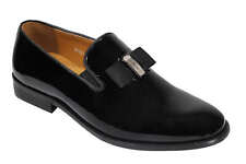 Hommes Noir Verni Cuir