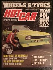 HOT CAR - AUGUST 1976 - CUSTOM LETTERING - V6 VIVA TRANSPLANT - FORD SOHC TUNING