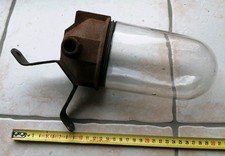 VIT2 - Lampe cour de ferme globe obus support bakélite Déco Loft Luminaire 