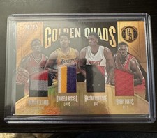 2016-17 Panini Gold Standard Golden Quads Lillard/Russell/Whiteside/Portis #6/15
