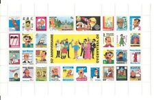 RARE EO CHOCOLAT CÔTE D'OR 1979 PLANCHE COLLECTOR 31 TIMBRES HERGÉ + TINTIN 