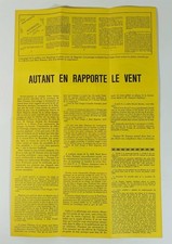 MARIËN Marcel (Tract) Autant en rapporte le vent" Bruxelles, chez l’auteur, 1973