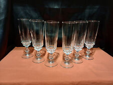 lot of 6 champagne flute glasses model lance luminarc