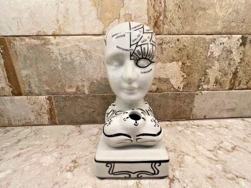 Ceramic phrenology head ink - phrenology,